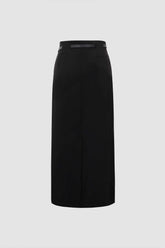 Straight Skirt With Belt